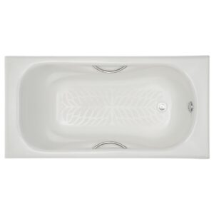 porcher 60330-00.001 lourdes cast iron drop-in bath tub only, white