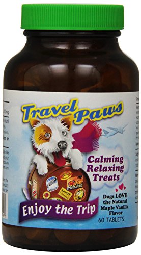 Lidtke Technologies Travel Paws L-Tryptophan Pet Relaxant Tablets, 60 Tablets