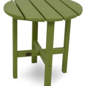 POLYWOOD RST18LI Round 18" Side Table, Lime