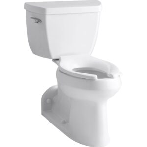 kohler k-3578-t-0 two-piece elongated toilet bowl 1.0 gpf white