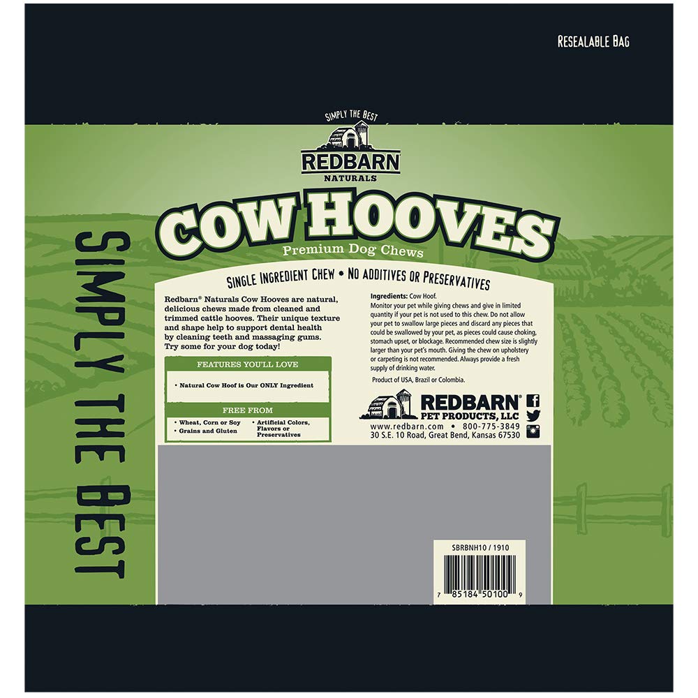 Redbarn Cow Hooves 10pk Natural Dog Chew (1-Count)