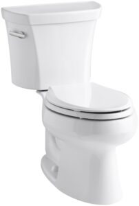 kohler koh3998-u-0 1.28 gpf two-piece elongated toilet with 12" rough in and insuliner from the wellworth collection white