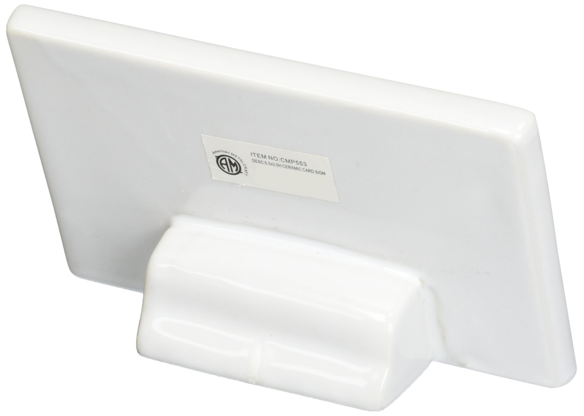 American Metalcraft CMP553 Card Holders, Signs and Stands, 5.5" Length x 3.5" Width, White