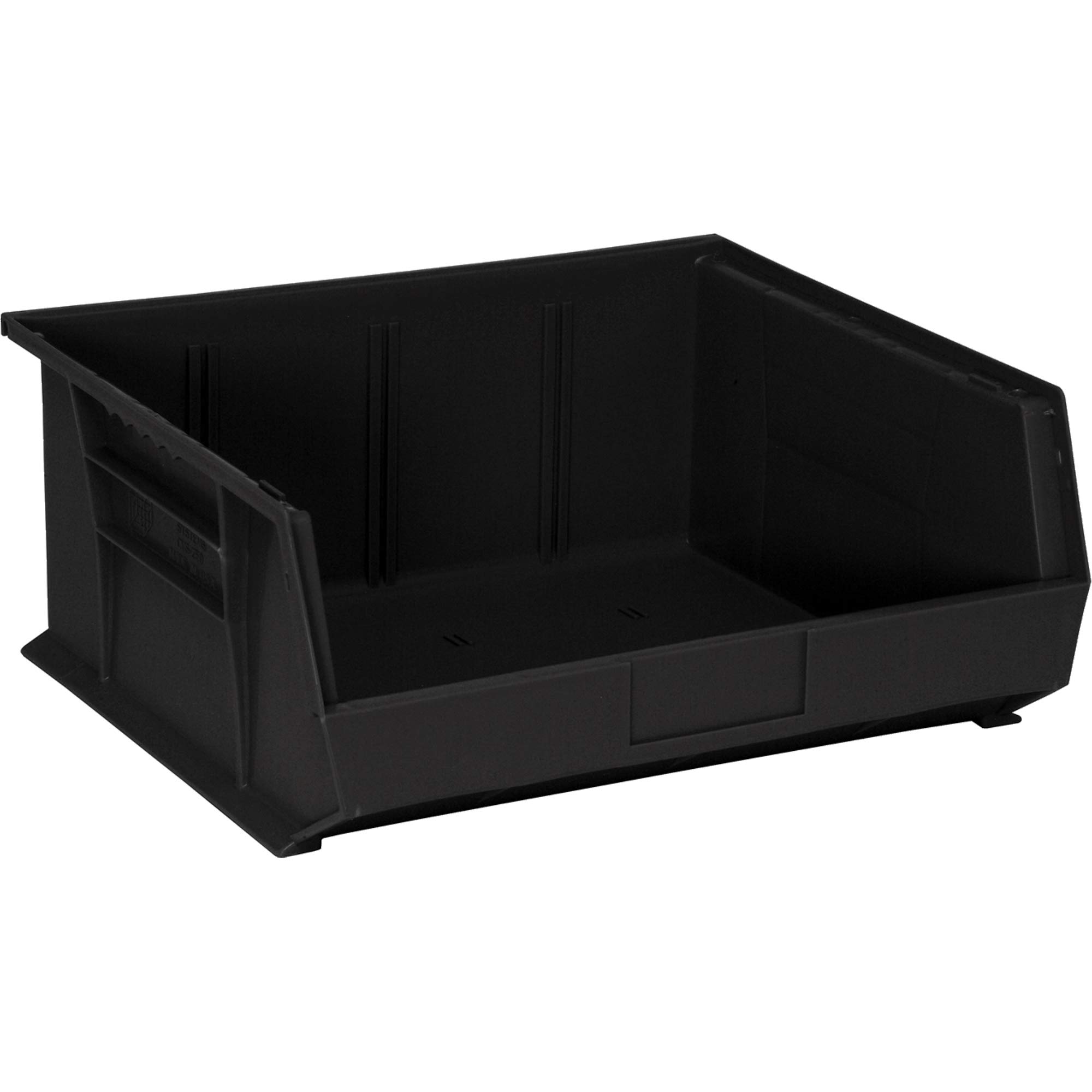 Quantum QUS250BR Bin, 16-1/2'W x 14-3/4'D x 7'H, Recycled PP, Black