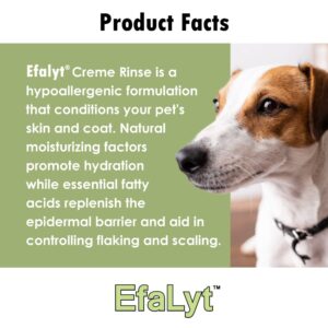 HealthyPets EfaLyt Creme Rinse Remedy for Pets - Hypoallergenic Formula - Natural Moisturizing Promote Hydration - Essential Fatty Acids - 12 fl oz