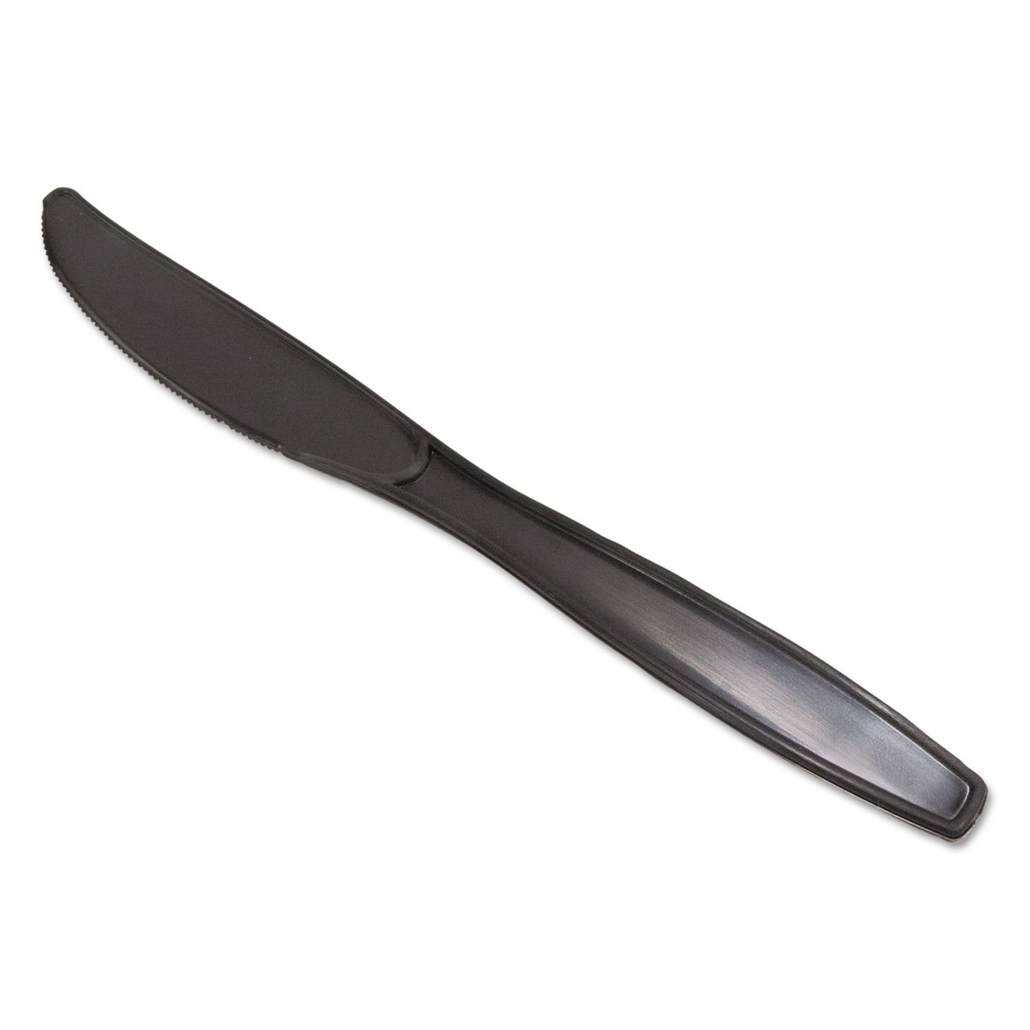 Dixie Individually Wrapped 7" Heavy-Weight Polypropylene Plastic Knife by GP PRO (Georgia-Pacific), Black, PKH53C, (Case of 1,000)