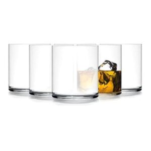 luigi bormioli top class 12.25 oz thin dof glass, set of 6 water drinking glasses, son.hyx high tech blown crystal glass, for whisky, cocktail, ice tea, water, juice, dishwasher safe, made in italy