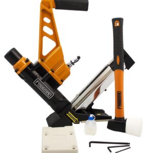 Freeman PDX50C Lightweight Pneumatic 3-in-1 15.5-Gauge and 16-Gauge 2" Flooring Nailer and Stapler Ergonomic and Lightweight Nail Gun for Tongue and Groove Hardwood Flooring