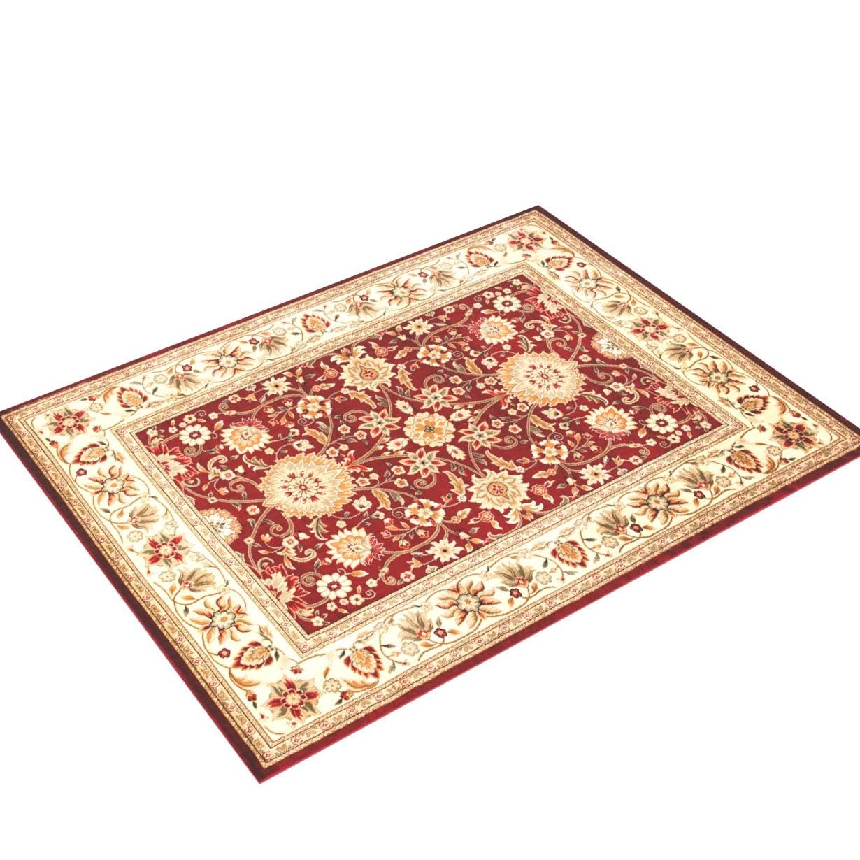 SAFAVIEH Lyndhurst Collection Area Rug - 9' x 12', Red & Ivory, Traditional Oriental Design, Non-Shedding & Easy Care, Ideal for High Traffic Areas in Living Room, Bedroom (LNH212F)