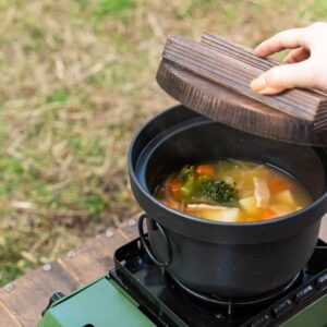 Ikenaga Iron Works Delicious Rice, Iron Pot, Black, 2 Pieces