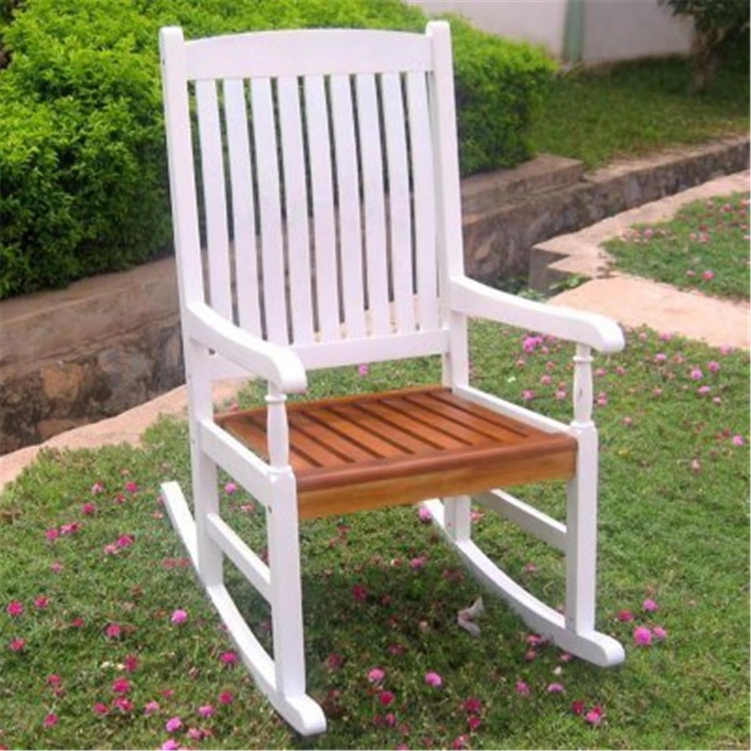 International Caravan Furniture Piece Outdoor Wood Porch Rocker