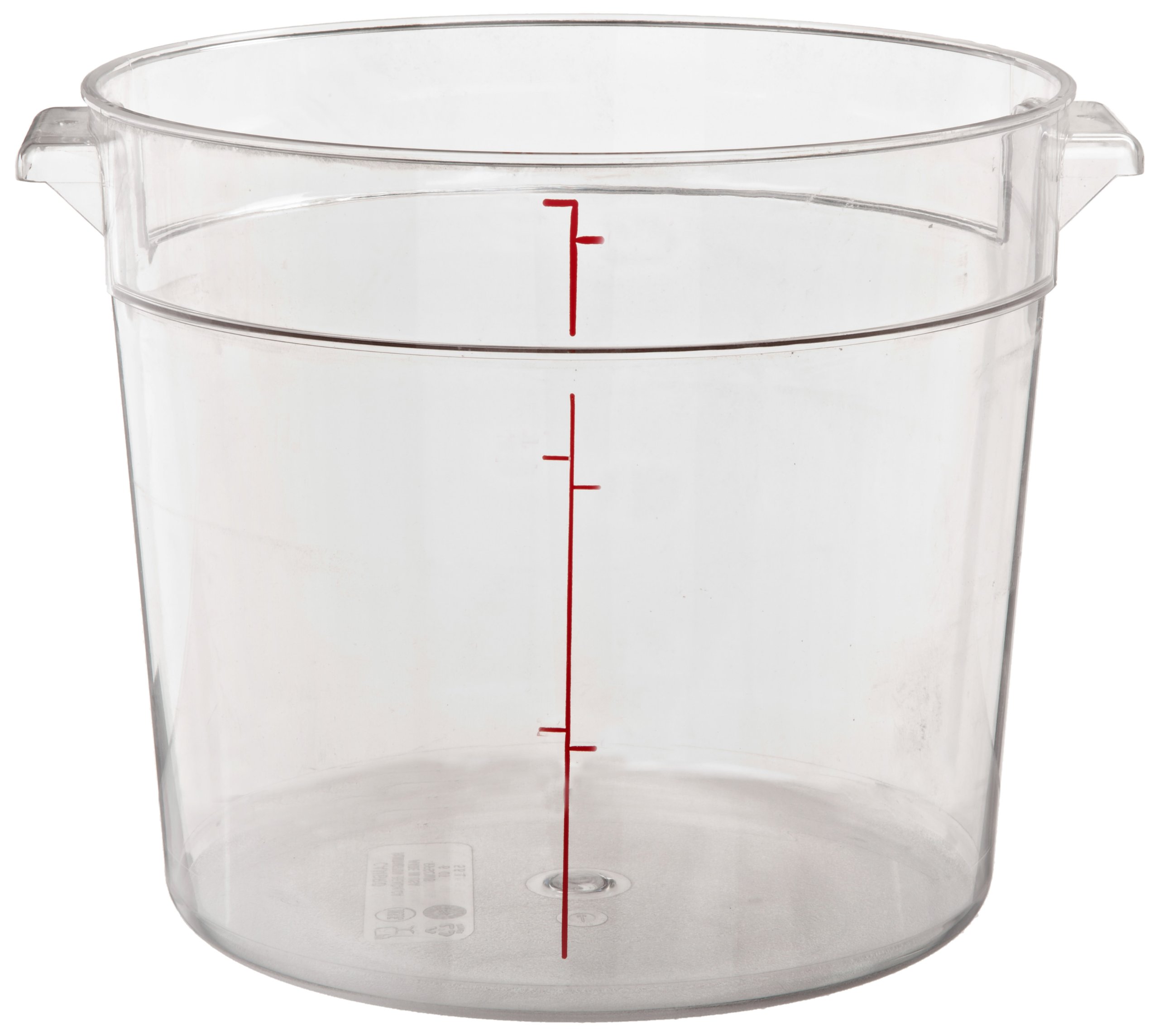 Cambro RFSCW6 6 qt Capacity, 9-15/16" Top Diameter x 7-15/16" Height, Camwear Clear Polycarbonate Round Food Storage Container (Cover Sold Separately)