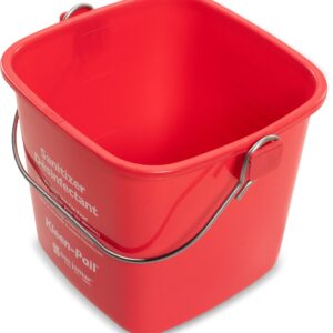 San Jamar Kleen-Pail® Plastic Cleaning Bucket 3 Quarts Red