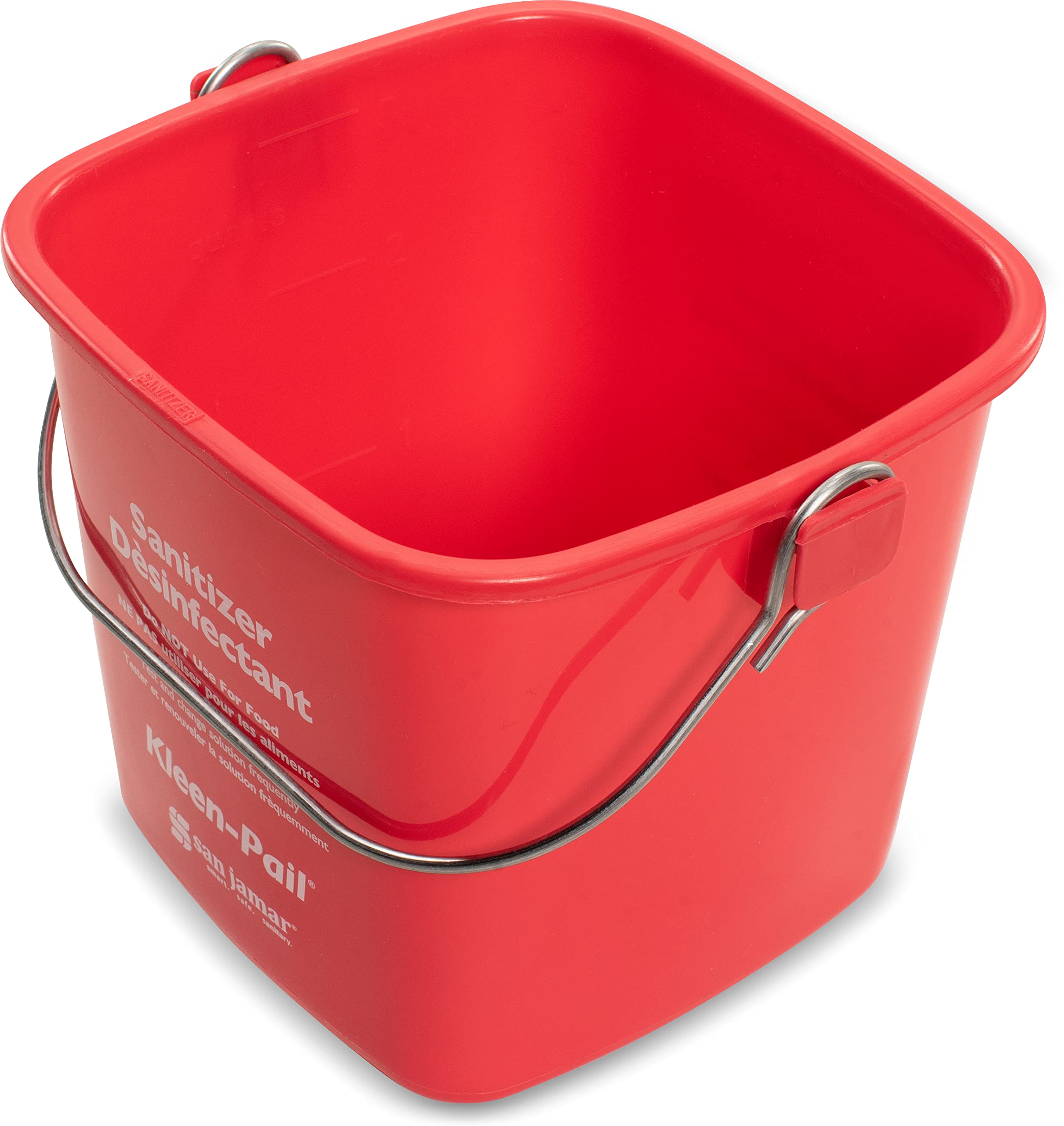 San Jamar Kleen-Pail® Plastic Cleaning Bucket 3 Quarts Red