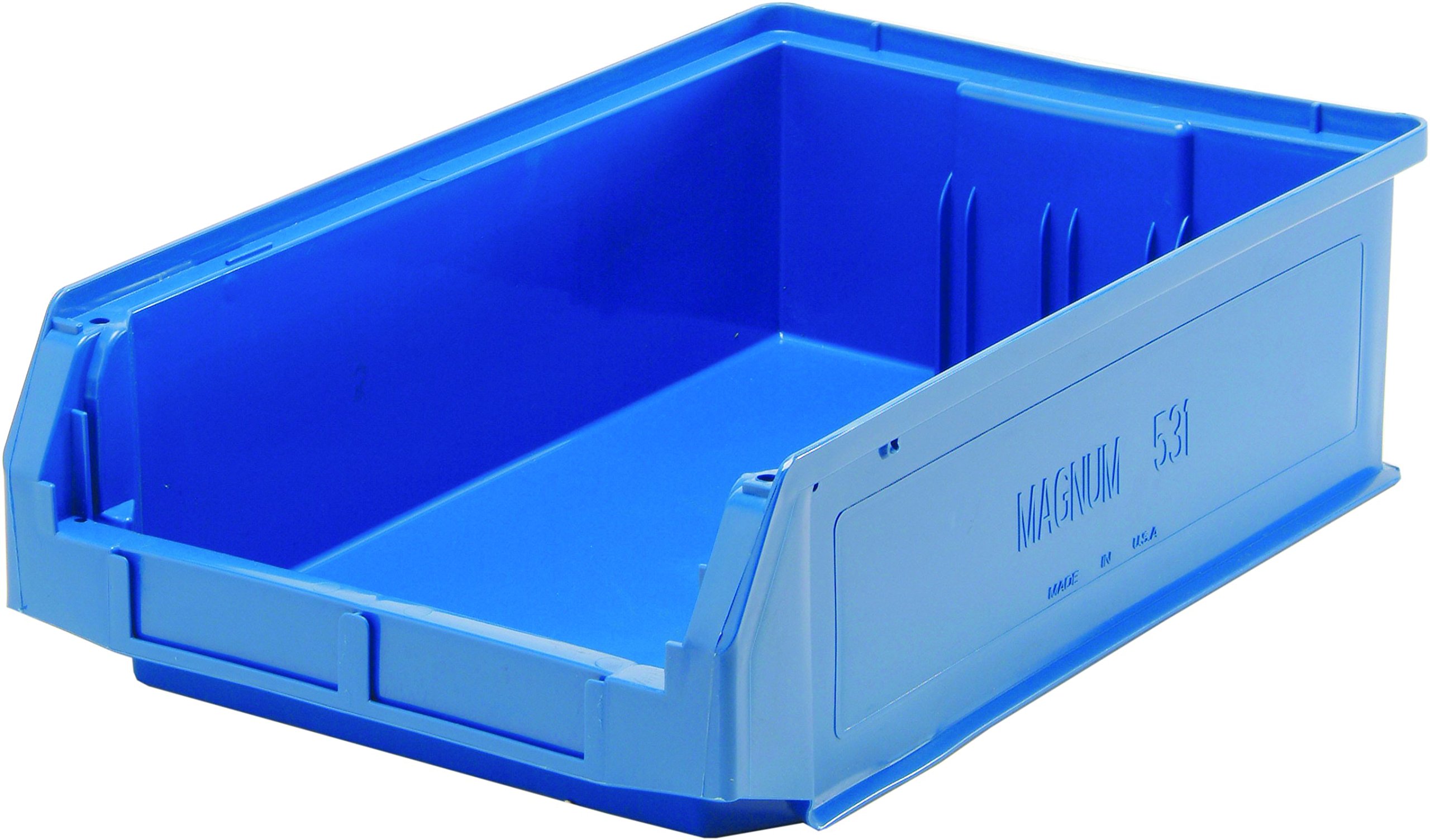 Quantum Storage Systems Quantum Storage QMS531BL 6-Pack Magnum Heavy Duty Plastic Storage Bin, 19-3/4" x 12-3/8" x 5-7/8", Blue