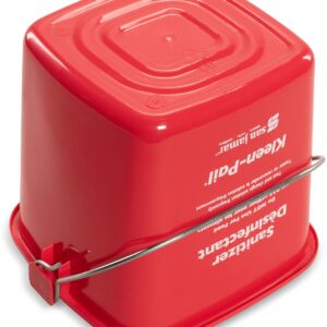 San Jamar Kleen-Pail® Plastic Cleaning Bucket 3 Quarts Red