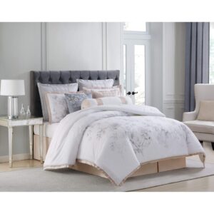 charisma riva duvet set, king, white/blush/grey