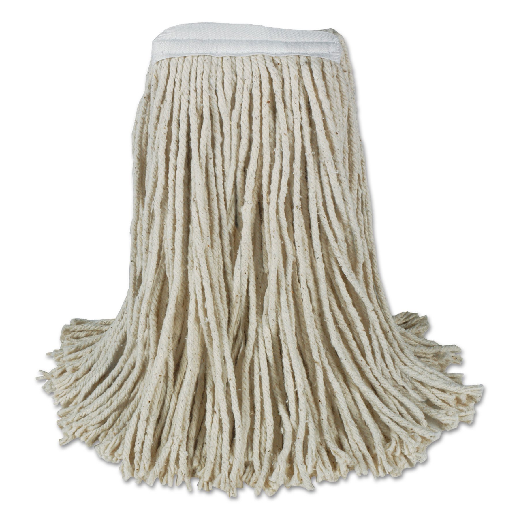 Boardwalk BWKCM20024 24 oz. Cut-End Banded Cotton Mop Heads - White (12/Carton)