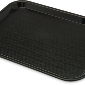 Carlisle FoodService Products CT101403 Cafe Standard Plastic Cafeteria/Fast Food Tray, NSF Certified, BPA Free, 14" Length x 10" Width, Black