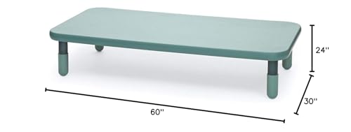 Children’s Factory Baseline 60"x30" Rect. Table, Homeschool/Playroom Toddler Furniture, Kids Activity Table for Daycare/Classroom Learning, 12" Legs, Teal Grn.