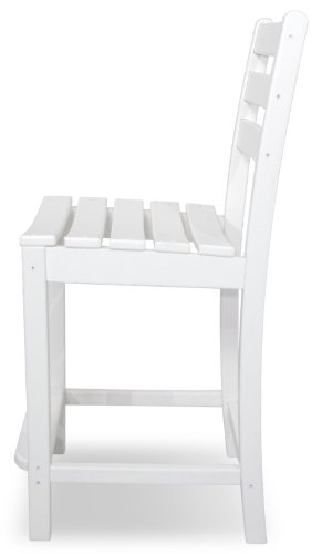 Trex Outdoor Furniture Monterey Bay Counter Side Chair, Classic White