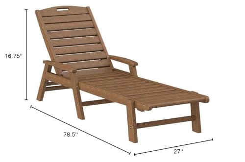 Trex Outdoor Furniture Yacht Club Stackable Chaise Lounger with Arms,Tree House