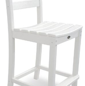 Trex Outdoor Furniture Monterey Bay Counter Side Chair, Classic White