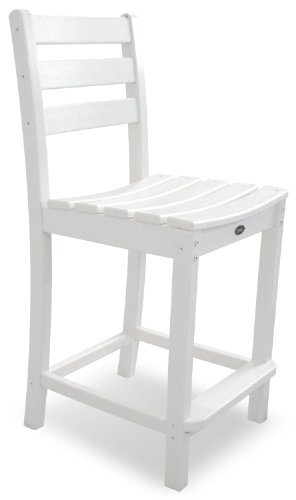 Trex Outdoor Furniture Monterey Bay Counter Side Chair, Classic White