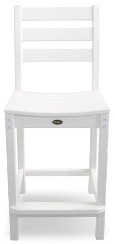 Trex Outdoor Furniture Monterey Bay Counter Side Chair, Classic White