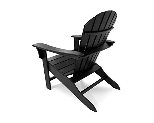 Trex Outdoor Furniture Yacht Club Shellback Adirondack Chair in Charcoal Black