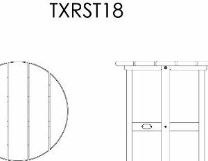 Trex Outdoor Furniture Cape Cod Round 18-Inch Side Table, Charcoal Black