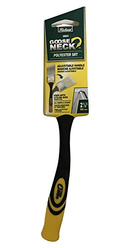 Richard 80833 Goose Neck Angular Paint Brush with Flexible Soft Grip Handle, 2-1/2"