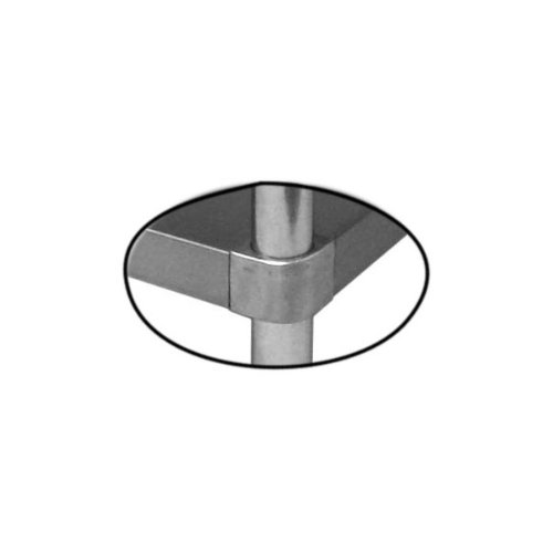 GSW Commercial Equipment Stand with Stainless Steel Top, 1 Galvanized Undershelf, 1" Upturn on 3 Sides & Adjustable Bullet Feet, 30"W x 18"L x 24"H, NSF Approved