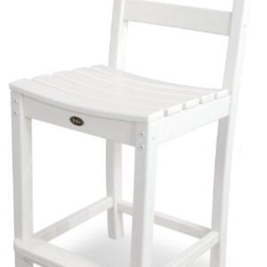 Trex Outdoor Furniture Monterey Bay Counter Side Chair, Classic White