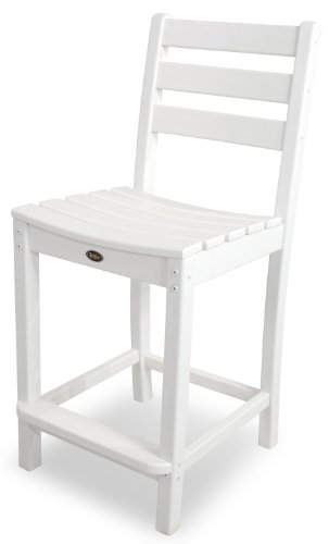 Trex Outdoor Furniture Monterey Bay Counter Side Chair, Classic White