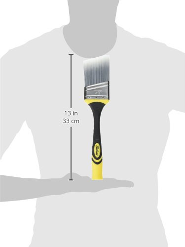 Richard 80833 Goose Neck Angular Paint Brush with Flexible Soft Grip Handle, 2-1/2"