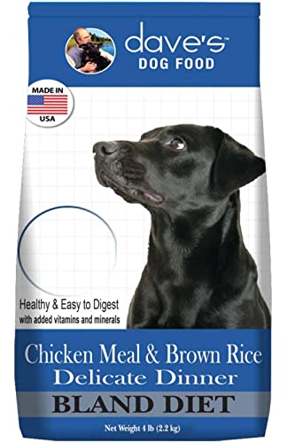 Dave's Natural Pet Food | Restricted Diet Chicken Meal & Brown Rice Dry Dog Food | Solve Food Sensitivities Naturally | Family Owned, Made in USA, for All Life Stages | 4# Bag