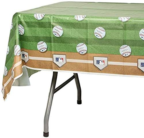 Amscan Rawlings Baseball MLB Plastic Table Cover, 54 x 102