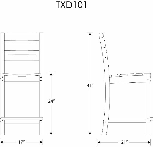 Trex Outdoor Furniture Monterey Bay Counter Side Chair, Classic White