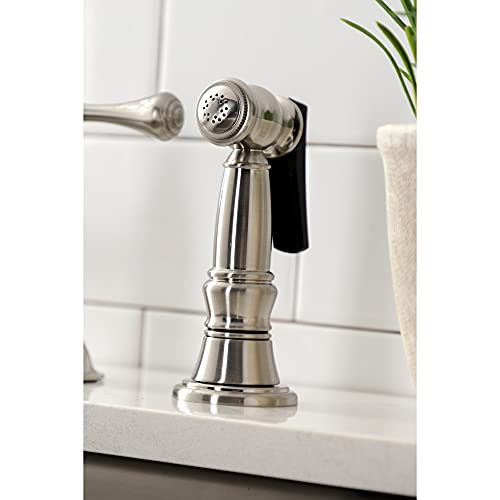 Kingston Brass KS3798BLBS Restoration Bridge Kitchen Faucet, Brushed Nickel