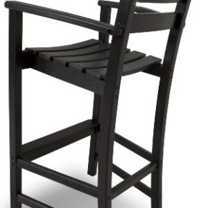 Trex Outdoor Furniture Monterey Bay Bar Arm Chair, Charcoal Black