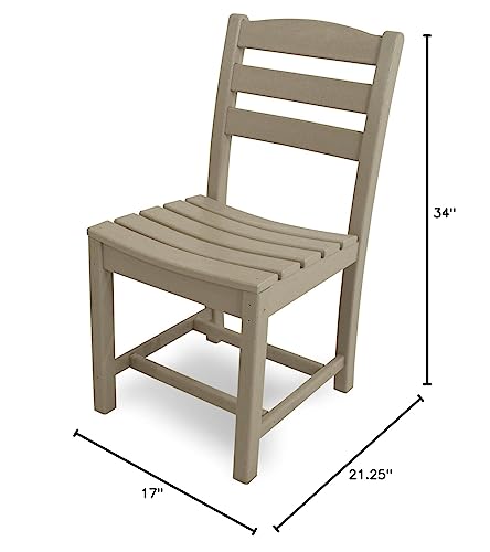 POLYWOOD TD100SA La Casa Café Dining Side Chair, Sand