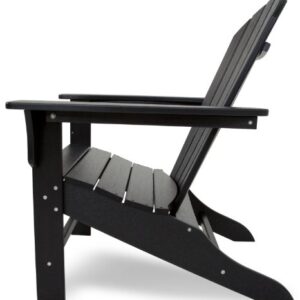 Trex Outdoor Furniture Yacht Club Shellback Adirondack Chair in Charcoal Black