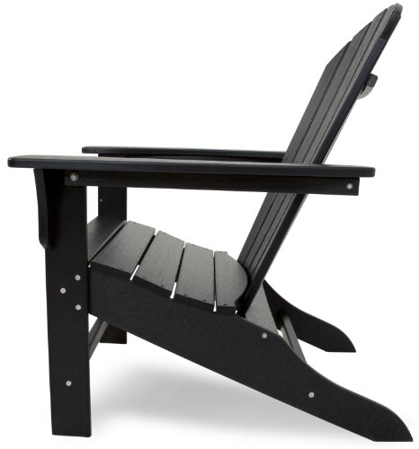 Trex Outdoor Furniture Yacht Club Shellback Adirondack Chair in Charcoal Black