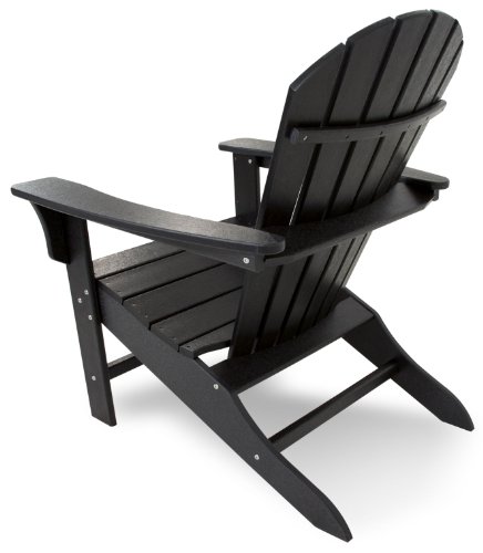 Trex Outdoor Furniture Yacht Club Shellback Adirondack Chair in Charcoal Black