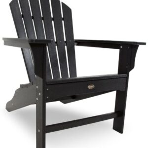 Trex Outdoor Furniture Yacht Club Shellback Adirondack Chair in Charcoal Black