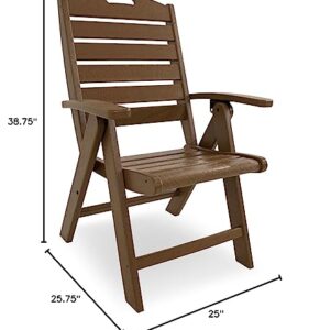 Trex Outdoor Furniture Yacht Club Folding Highback Chair, Tree House