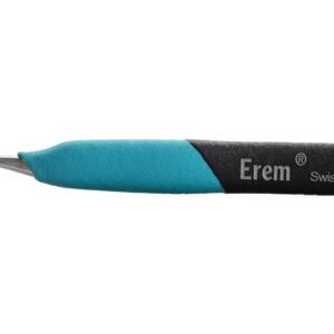 Erem E7SA Stainless Steel Curved Micro Point Anti Magnetic Ergonomic Tweezer, 5" Overall Length, 5" Length, with Curved Micro Point