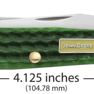 Case WR XX Pocket Knife John Deere Green Trapper Item #15707 - (6254 SS) - Length Closed: 4 1/8 Inches