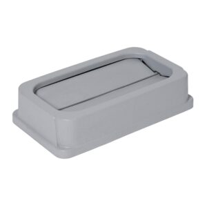 continental wall hugger drop-shot lid, 4-5/8"h x 20-1/4"w x 11-1/2"d, gray